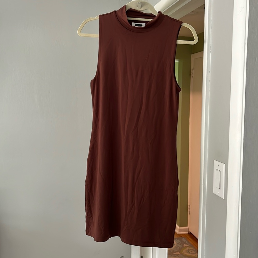 Aritzia Babaton Contour Brown Sleeveless Dress, NWOT
